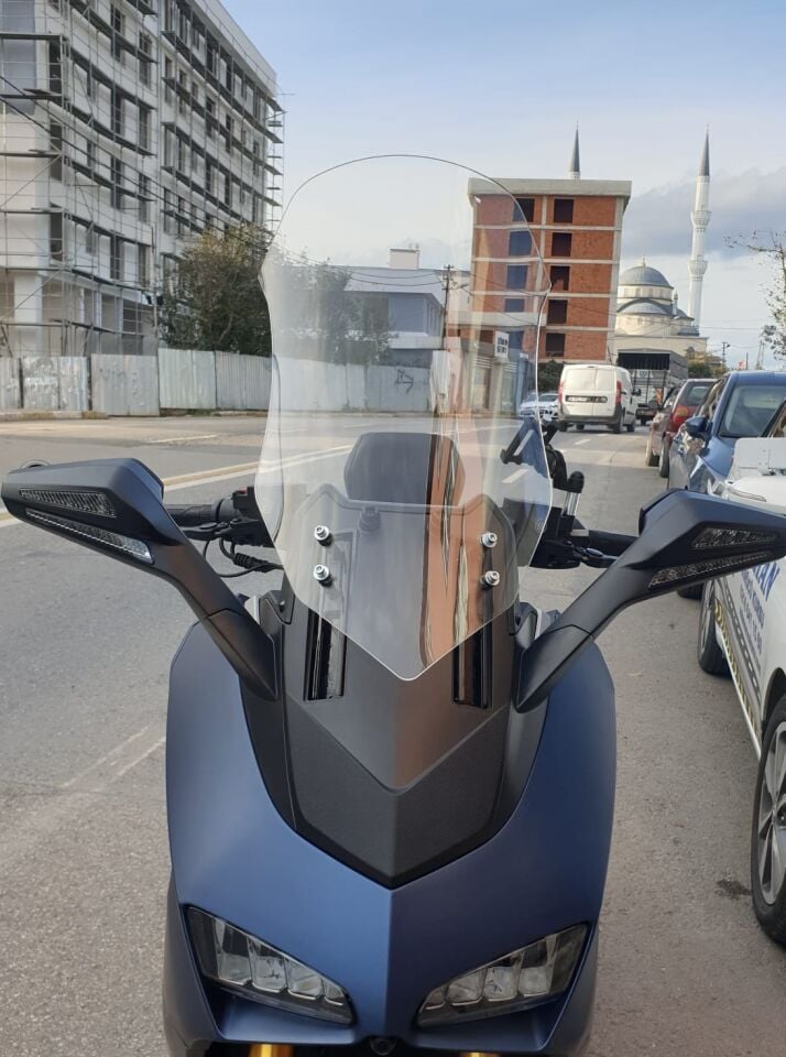 MOTOCAM Yuki Huracan 250 Ön Cam 2022-2026 Model 62cm Şeffaf Renkli 4mm