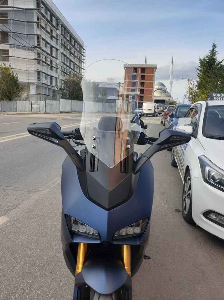 MOTOCAM Yuki Huracan 250 Ön Cam 2022-2026 Model 62cm Şeffaf Renkli 4mm