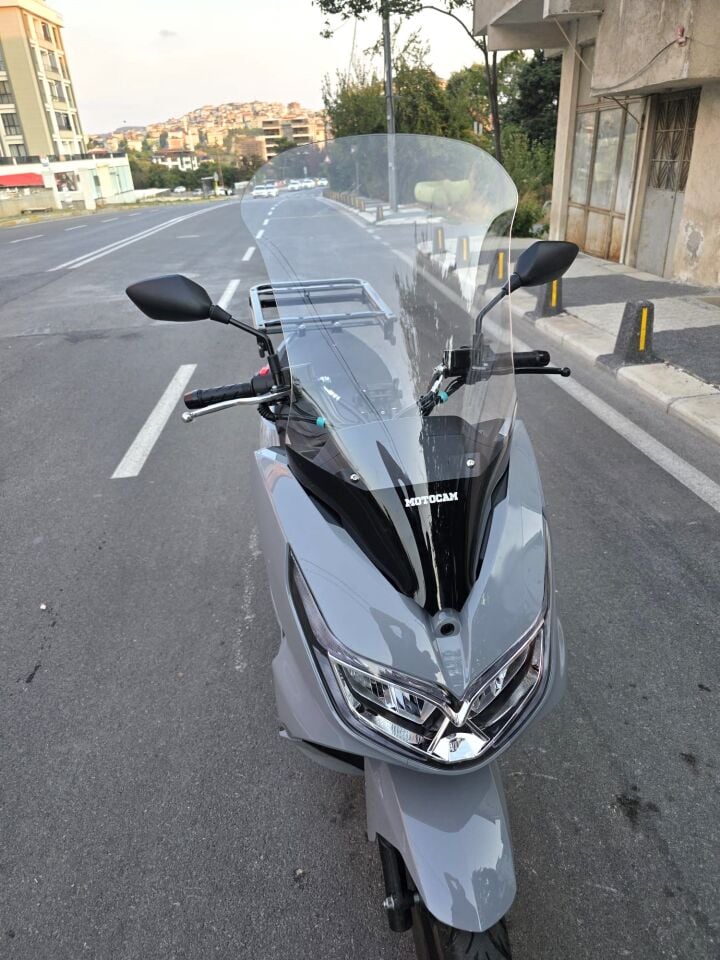 MOTOCAM Motolüx MCX 125 Ön Cam 2024-2026 Model 68cm Şeffaf Renkli 4mm