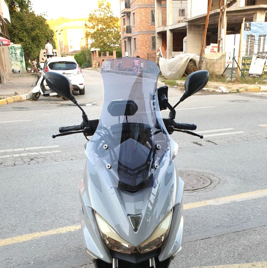 MOTOCAM Motolüx Mtx 125 Ön Cam 2022-2026 Model 65cm Füme Renkli 4mm ORTA BOYLU