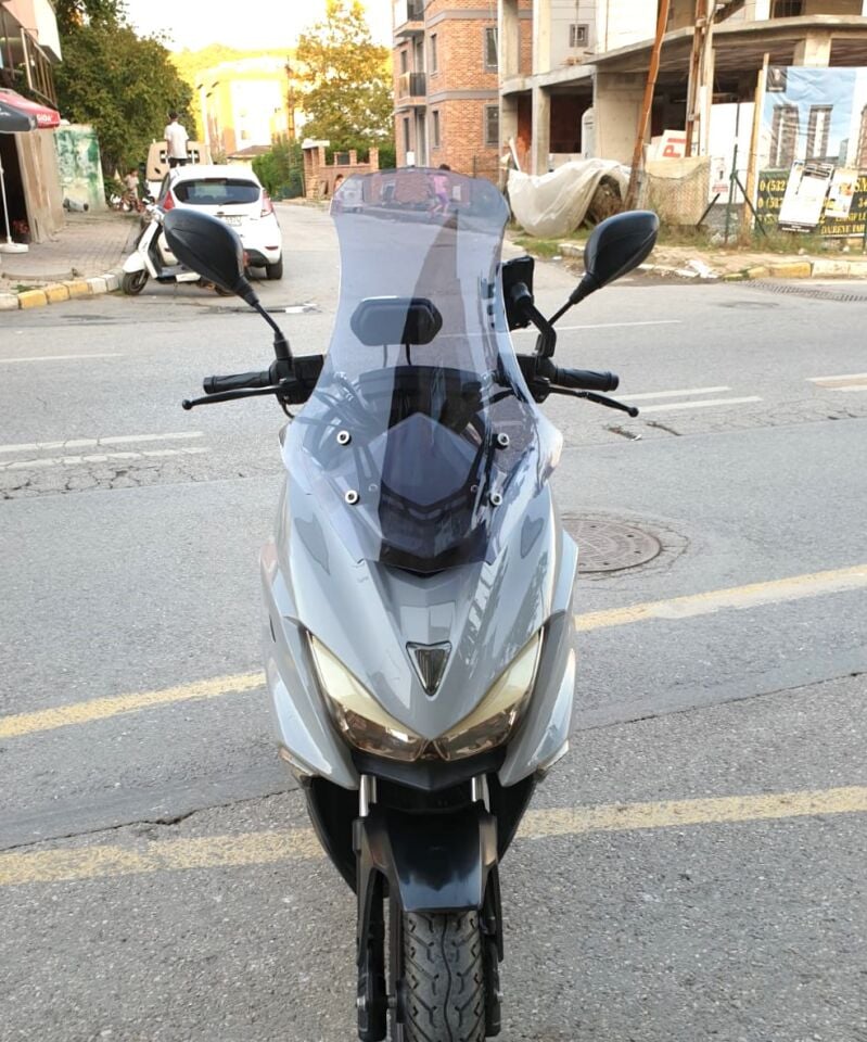 MOTOCAM Motolüx Mtx 125 Ön Cam 2022-2026 Model 65cm Füme Renkli 4mm ORTA BOYLU