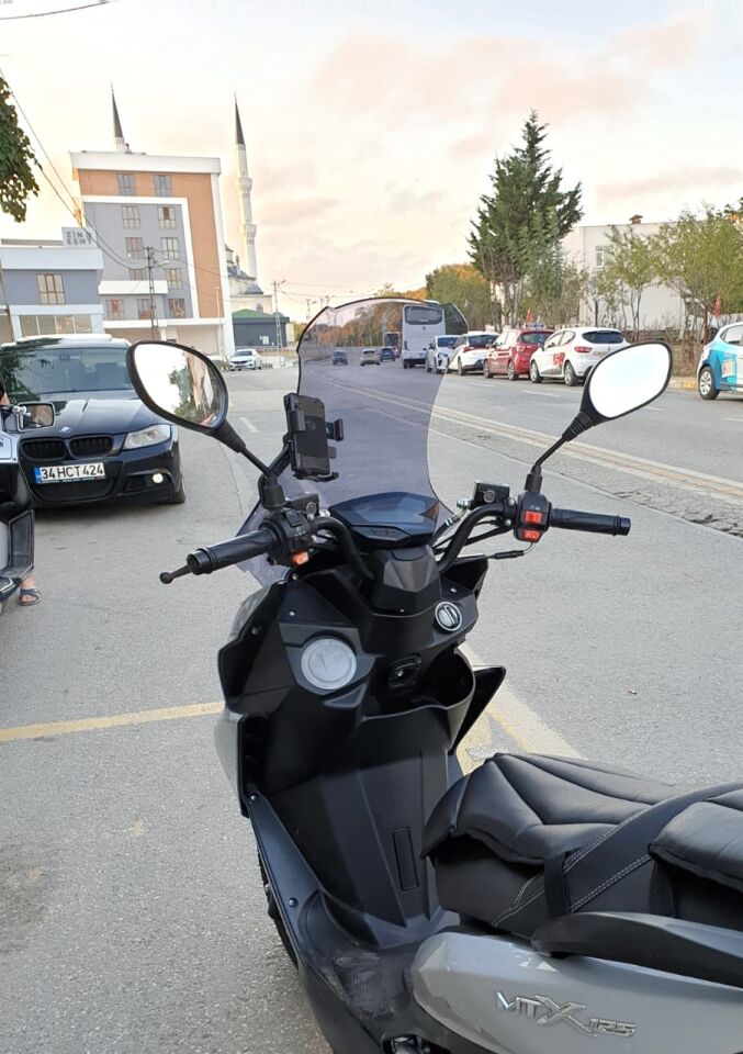 MOTOCAM Motolüx Mtx 125 Ön Cam 2022-2026 Model 65cm Füme Renkli 4mm ORTA BOYLU