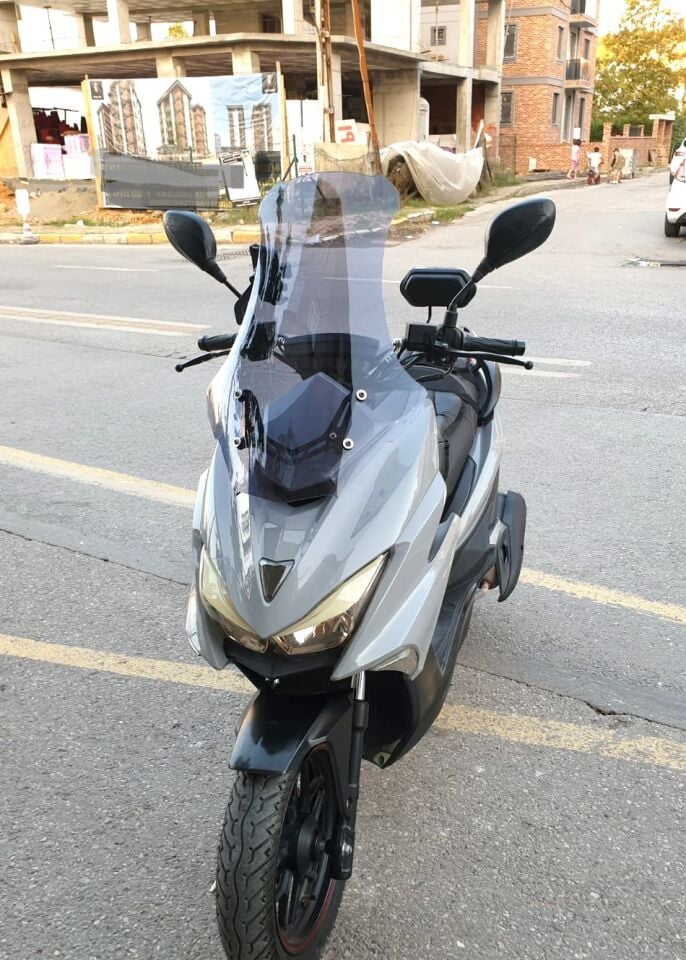 MOTOCAM Motolüx Mtx 125 Ön Cam 2022-2026 Model 65cm Füme Renkli 4mm ORTA BOYLU