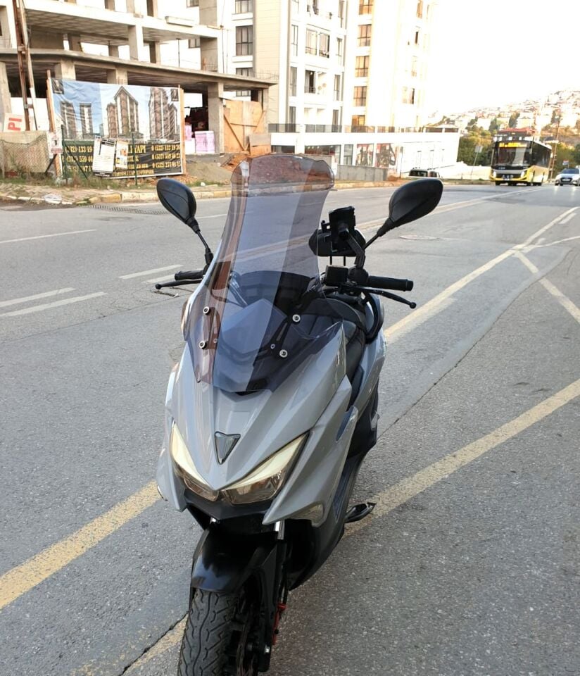 MOTOCAM Motolüx Mtx 125 Ön Cam 2022-2026 Model 65cm Füme Renkli 4mm ORTA BOYLU