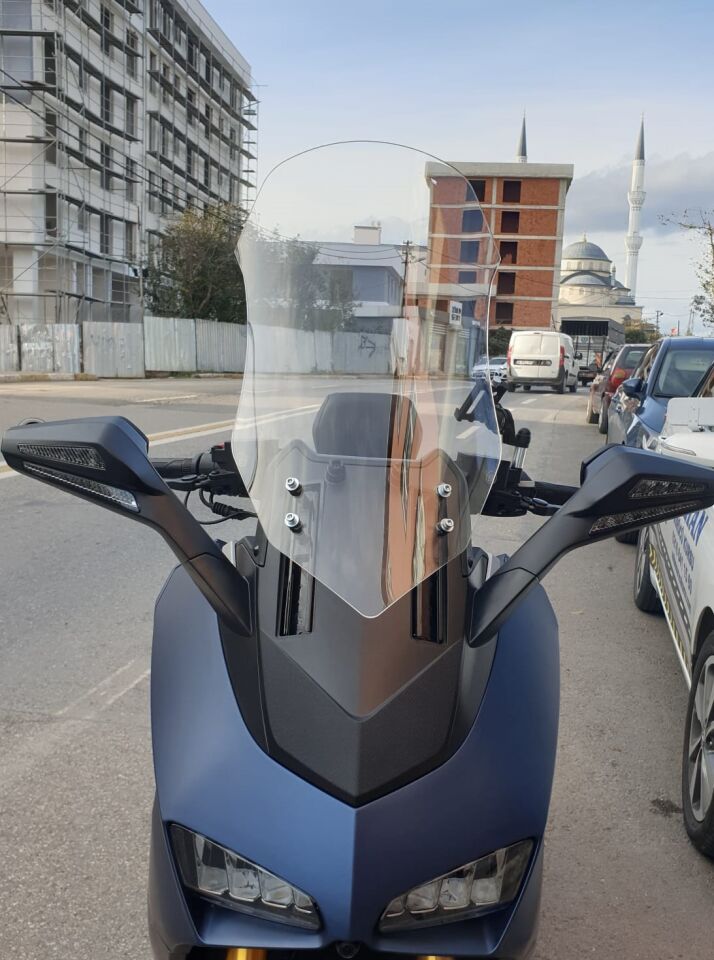 MOTOCAM Yuki Huracan 250 Ön Cam 2022-2026 Model 70cm Şeffaf Renkli 4mm