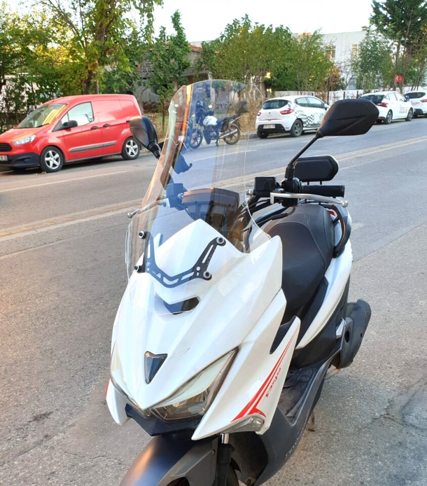 MOTOCAM Motolüx Mtx 125 Ön Cam 2022-2026 Model 65cm Şeffaf Renkli 4mm ORTA BOYLU