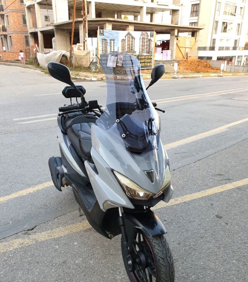 MOTOCAM Motolüx Mtx 125 Ön Cam 2022-2026 Model 75cm Füme Renkli 4mm UZUN