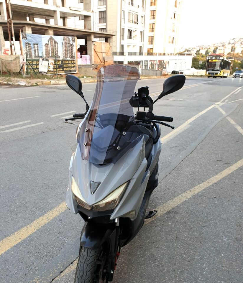 MOTOCAM Motolüx Mtx 125 Ön Cam 2022-2026 Model 75cm Füme Renkli 4mm UZUN