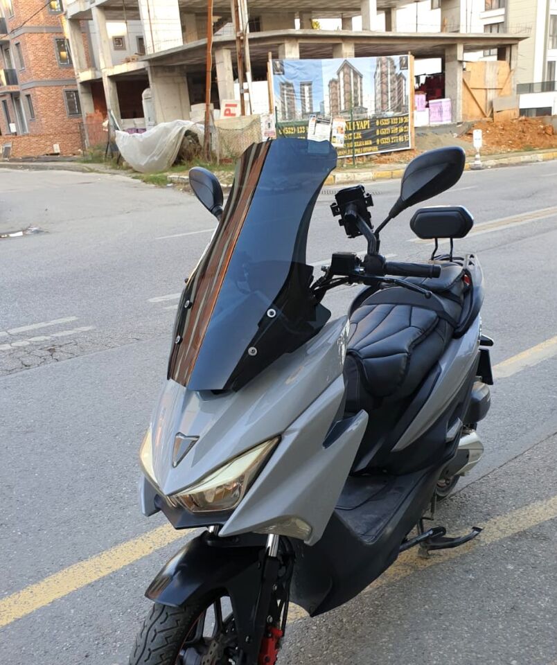 MOTOCAM Motolüx Mtx 125 Ön Cam 2022-2026 Model 75cm Siyah Renkli 4mm UZUN