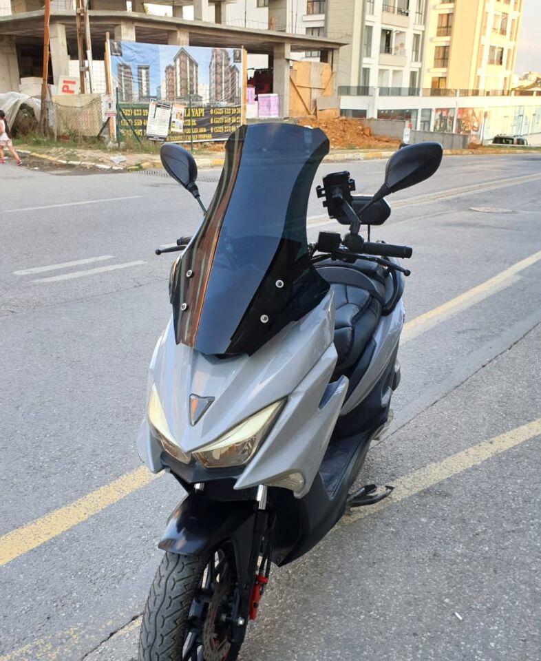 MOTOCAM Motolüx Mtx 125 Ön Cam 2022-2026 Model 75cm Siyah Renkli 4mm UZUN