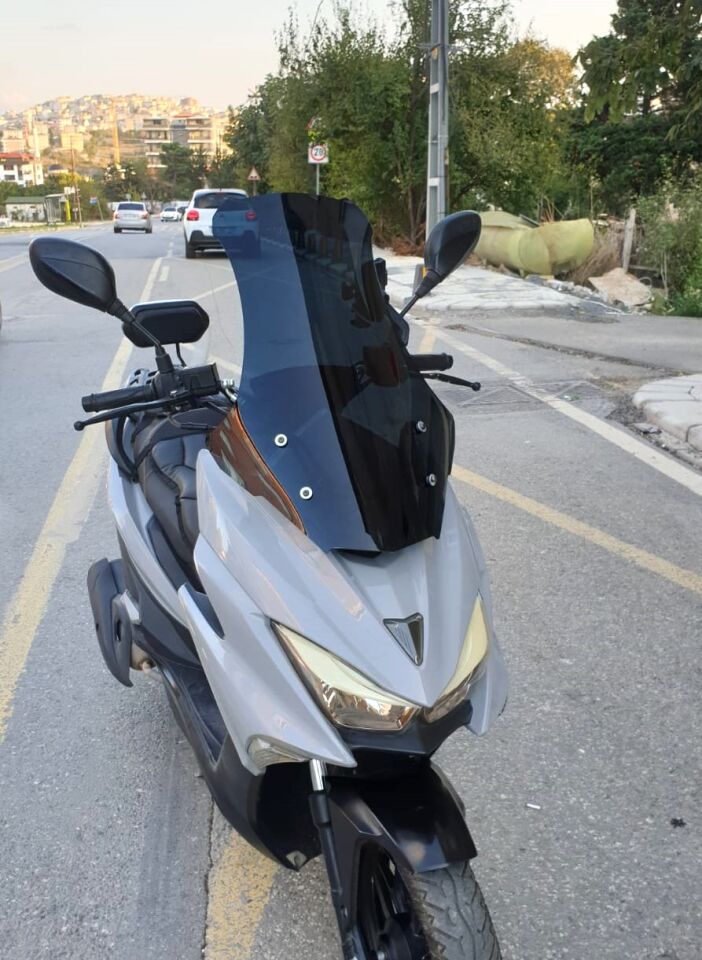 MOTOCAM Motolüx Mtx 125 Ön Cam 2022-2026 Model 75cm Siyah Renkli 4mm UZUN