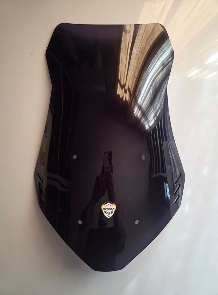 MOTOCAM Motolüx Wow 150  Ön Cam 2023-2026 Model 55cm Siyah Renkli 4mm KISA