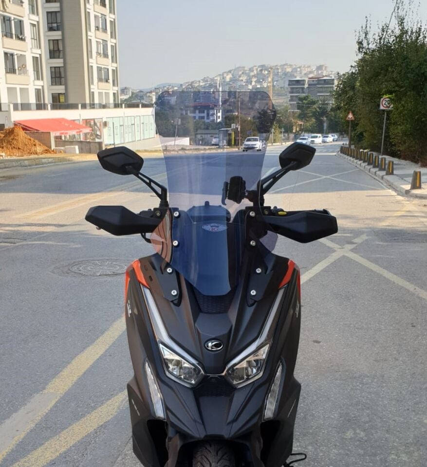 MOTOCAM Kymco DTX 250 Ön Cam 2021-2026 Model 67cm Füme Renkli 4mm UZUN
