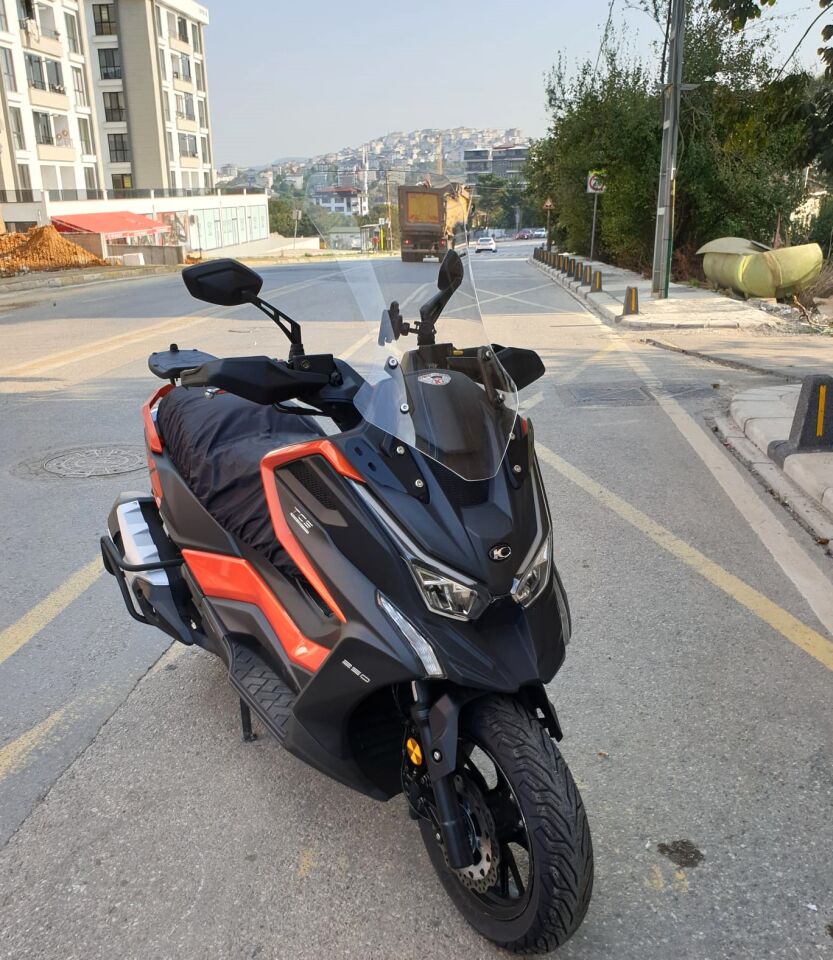 MOTOCAM Kymco DTX 250 Ön Cam 2021-2023 Model 67cm Şeffaf Renkli 4mm UZUN