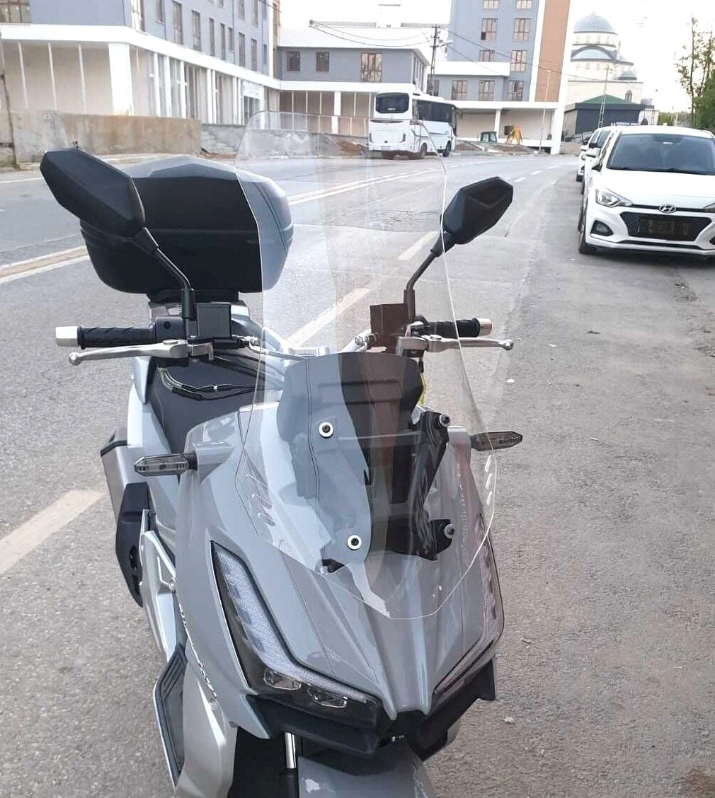 MOTOCAM Motolüx Wow 150  Ön Cam 2023-2026 Model 65cm Şeffaf Renkli 4mm ORTA BOYLU