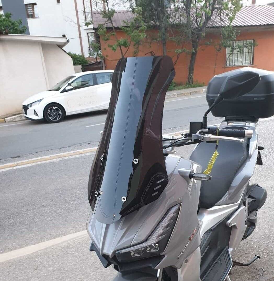 MOTOCAM Motolüx Wow 150  Ön Cam 2023-2026 Model 75cm Siyah Renkli 4mm UZUN