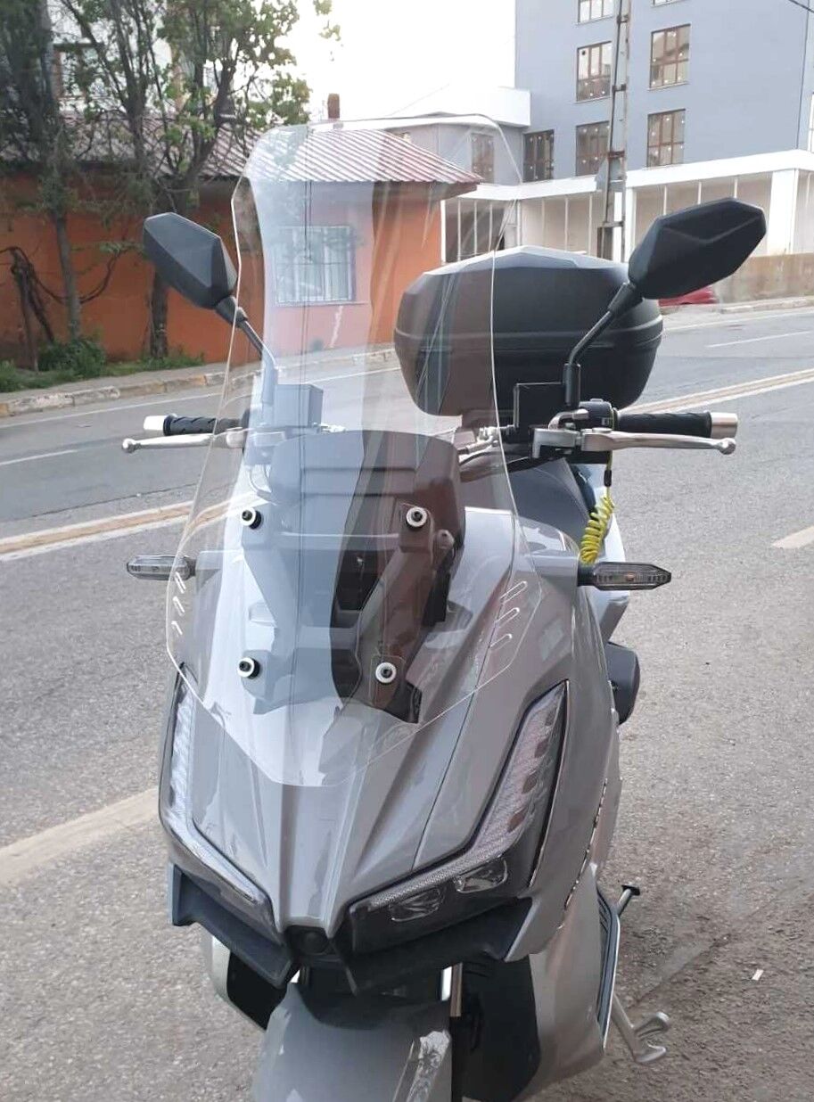 MOTOCAM Motolüx Wow 150  Ön Cam 2023-2026 Model 75cm Şeffaf Renkli 4mm UZUN