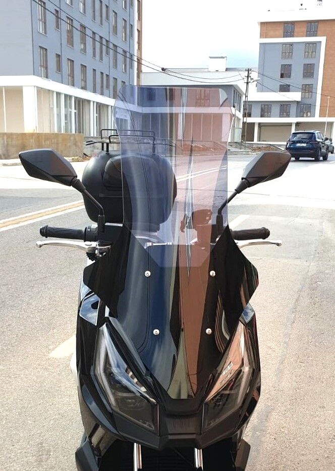 MOTOCAM Motolüx Wow 150  Ön Cam 2023-2026 Model 78cm Füme Renkli 4mm UZUN