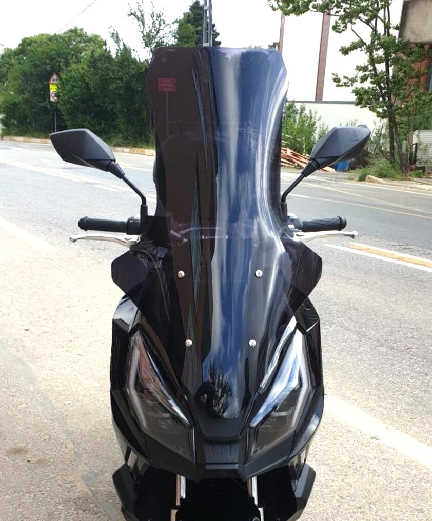 MOTOCAM Motolüx Wow 150  Ön Cam 2023-2026 Model 78cm Siyah Renkli 4mm UZUN