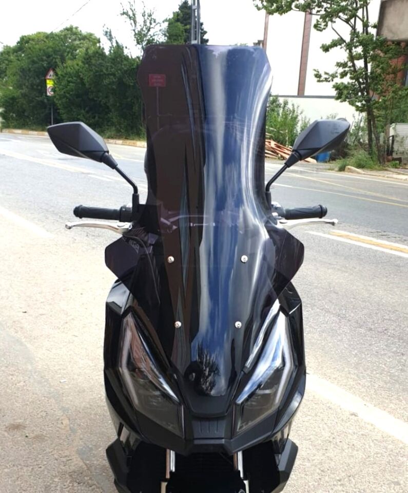 MOTOCAM Motolüx Wow 150  Ön Cam 2023-2026 Model 78cm Siyah Renkli 4mm UZUN