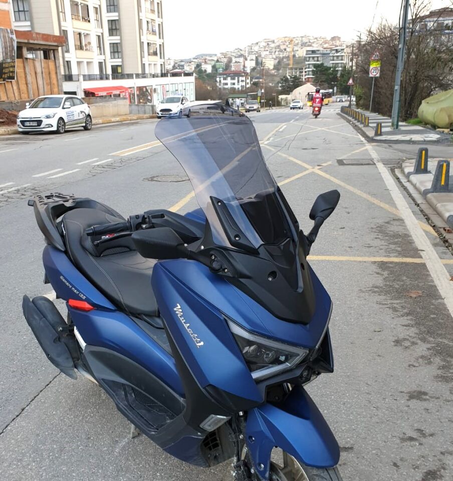MOTOCAM Musatti Glamaro Max 125 Ön Cam 2023-2026 Model 50cm Füme Renkli 4mm UZUN