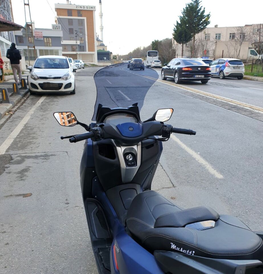MOTOCAM Musatti Glamaro Max 125 Ön Cam 2023-2026 Model 50cm Füme Renkli 4mm UZUN