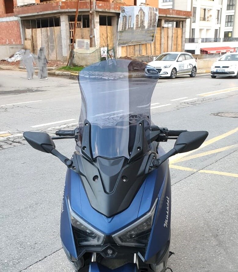 MOTOCAM Musatti Glamaro Max 125 Ön Cam 2023-2026 Model 50cm Füme Renkli 4mm UZUN