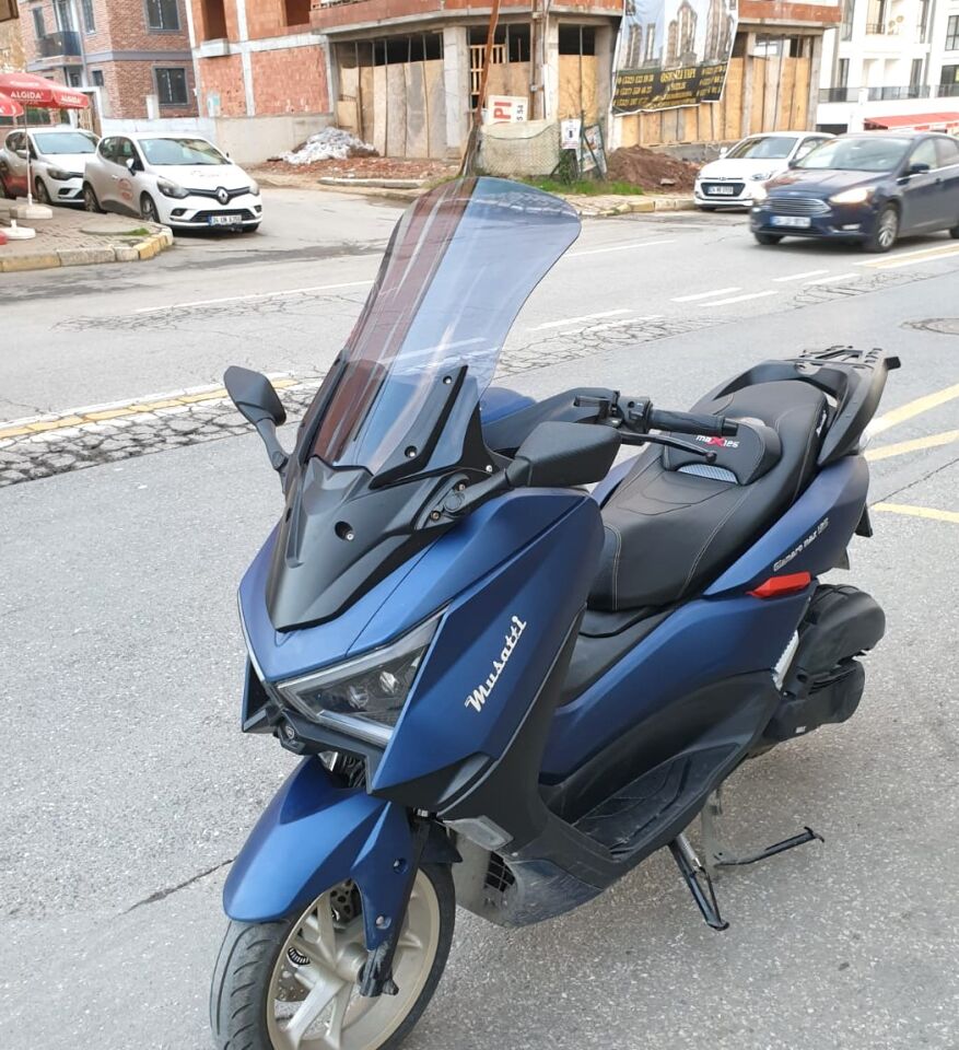 MOTOCAM Musatti Glamaro Max 125 Ön Cam 2023-2026 Model 50cm Füme Renkli 4mm UZUN