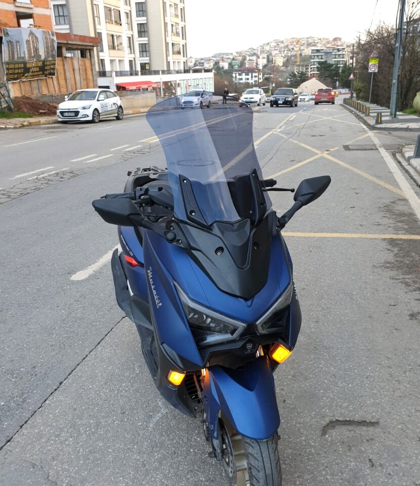 MOTOCAM Musatti Glamaro Max 125 Ön Cam 2023-2026 Model 50cm Füme Renkli 4mm UZUN