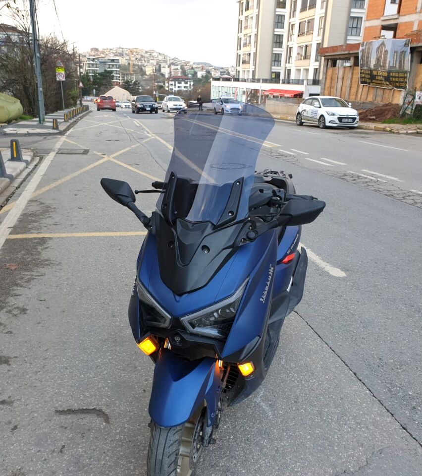 MOTOCAM Musatti Glamaro Max 125 Ön Cam 2023-2026 Model 50cm Füme Renkli 4mm UZUN