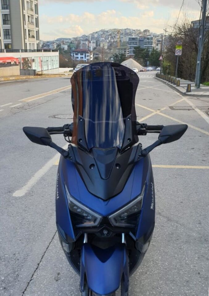 MOTOCAM Musatti Glamaro Max 125 Ön Cam 2023-2026 Model 50cm Siyah Renkli 4mm UZUN