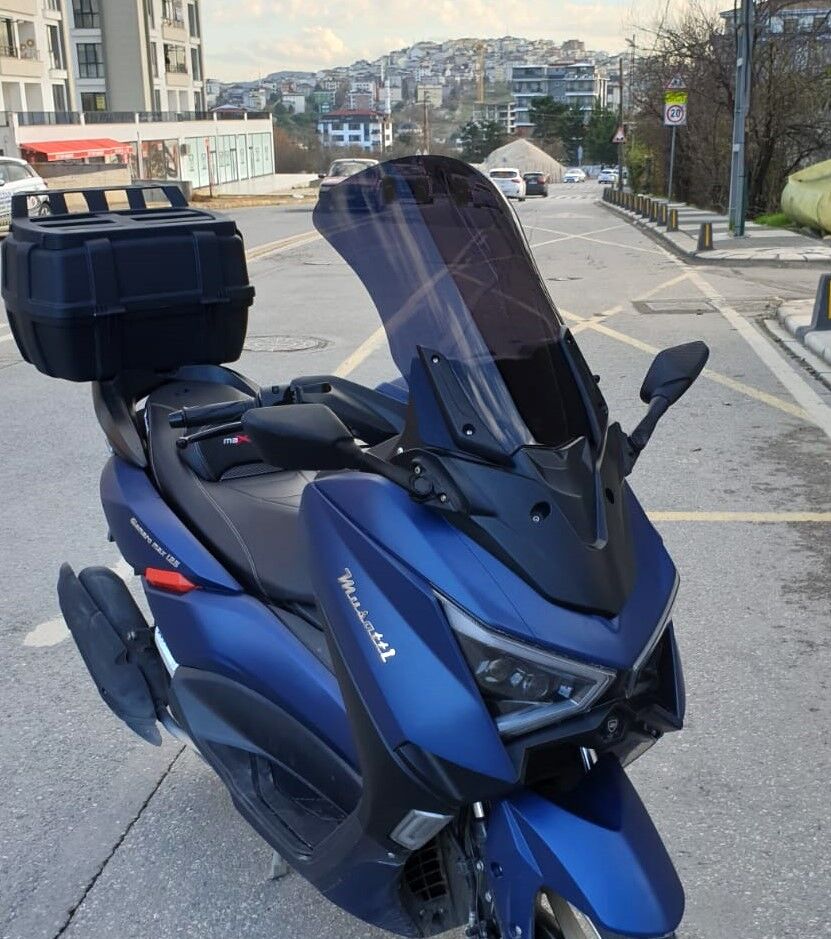 MOTOCAM Musatti Glamaro Max 125 Ön Cam 2023-2026 Model 50cm Siyah Renkli 4mm UZUN