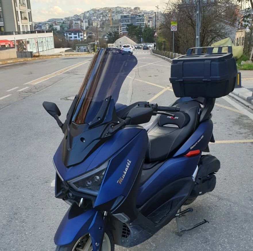 MOTOCAM Musatti Glamaro Max 125 Ön Cam 2023-2026 Model 50cm Siyah Renkli 4mm UZUN