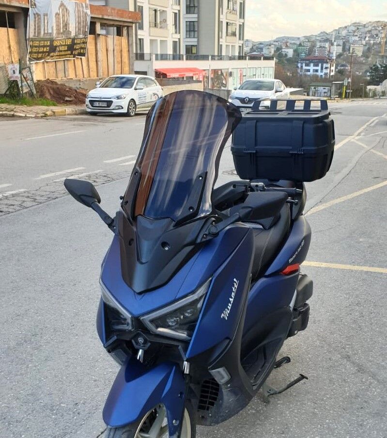 MOTOCAM Musatti Glamaro Max 125 Ön Cam 2023-2026 Model 50cm Siyah Renkli 4mm UZUN