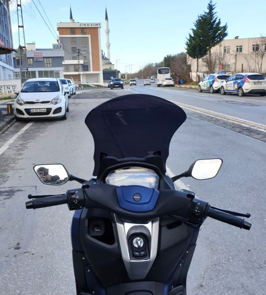 MOTOCAM Musatti Glamaro Max 125 Ön Cam 2023-2026 Model 50cm Siyah Renkli 4mm UZUN