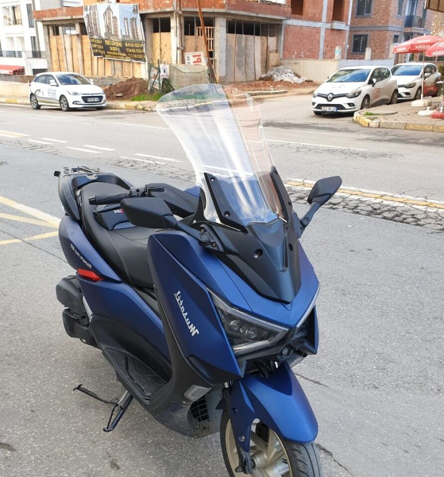 MOTOCAM Musatti Glamaro Max 125 Ön Cam 2023-2026 Model 50cm Şeffaf Renkli 4mm UZUN