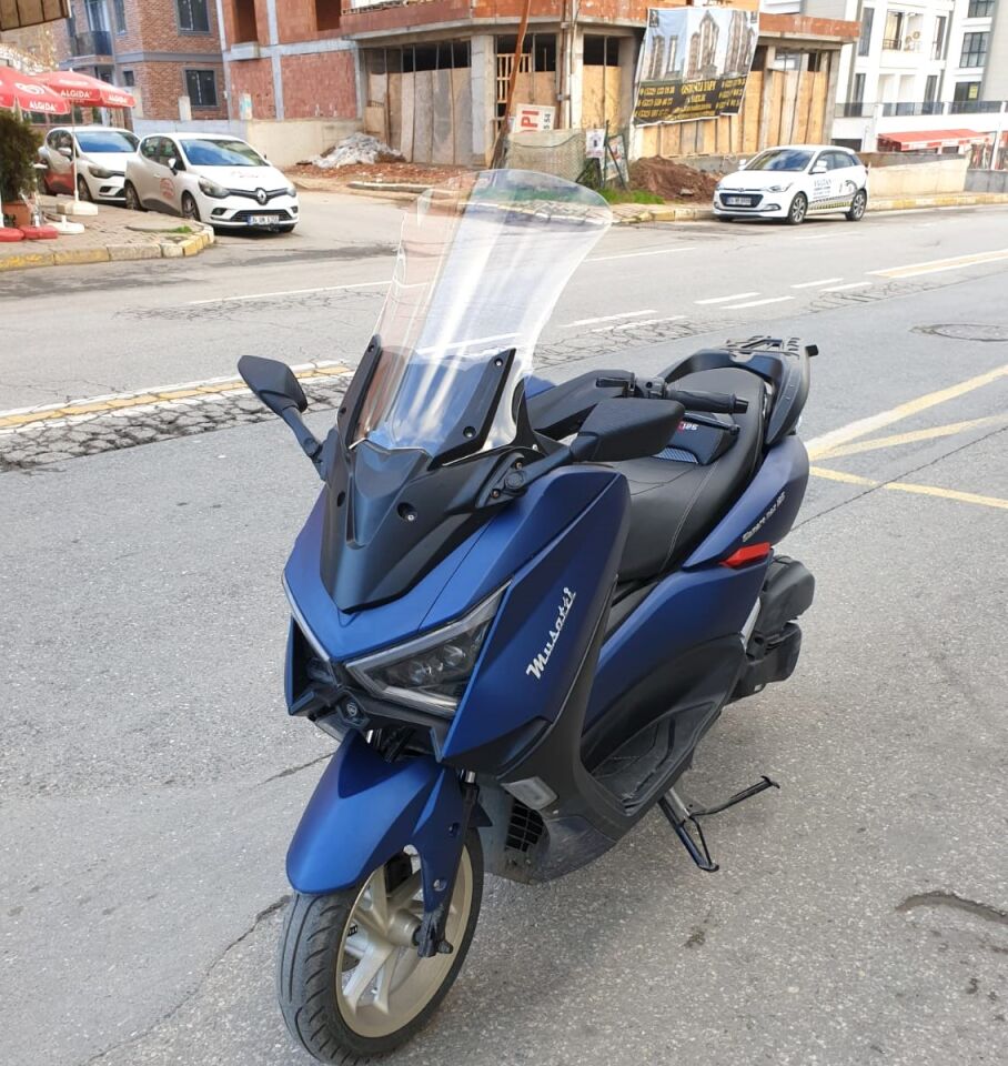 MOTOCAM Musatti Glamaro Max 125 Ön Cam 2023-2026 Model 50cm Şeffaf Renkli 4mm UZUN