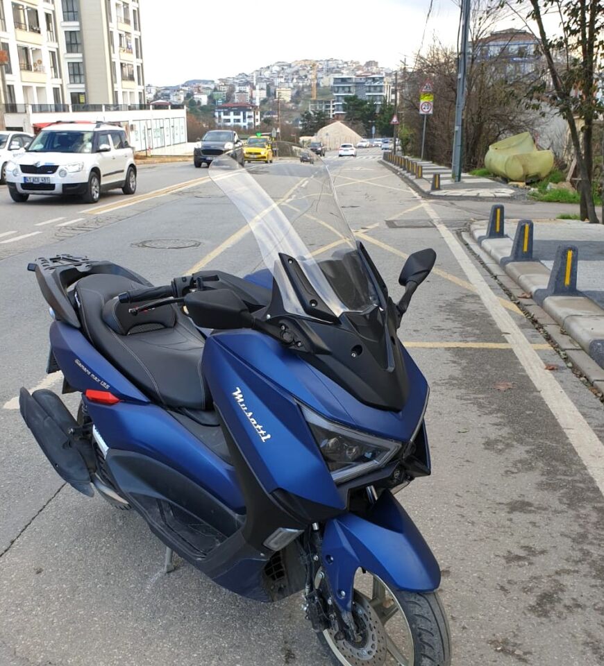 MOTOCAM Musatti Glamaro Max 125 Ön Cam 2023-2026 Model 50cm Şeffaf Renkli 4mm UZUN