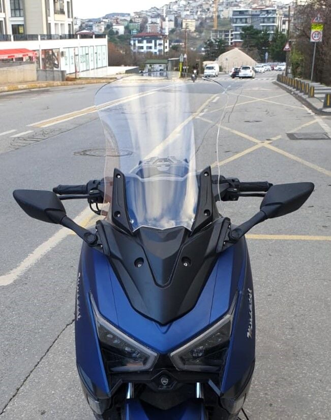 MOTOCAM Musatti Glamaro Max 125 Ön Cam 2023-2026 Model 50cm Şeffaf Renkli 4mm UZUN