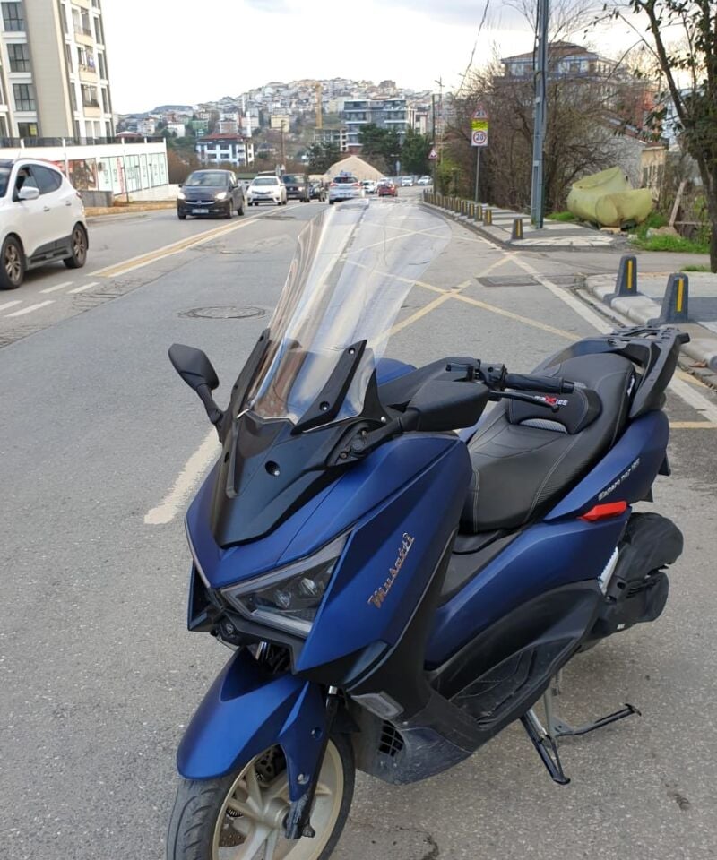 MOTOCAM Musatti Glamaro Max 125 Ön Cam 2023-2026 Model 50cm Şeffaf Renkli 4mm UZUN