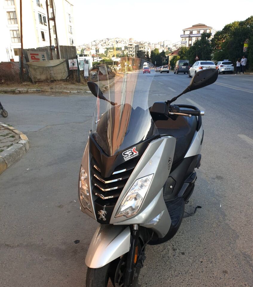 MOTOCAM Peugeot Citystar 200 Ön Cam 2017-2018 Model 56cm Şeffaf Renkli 4mm UZUN