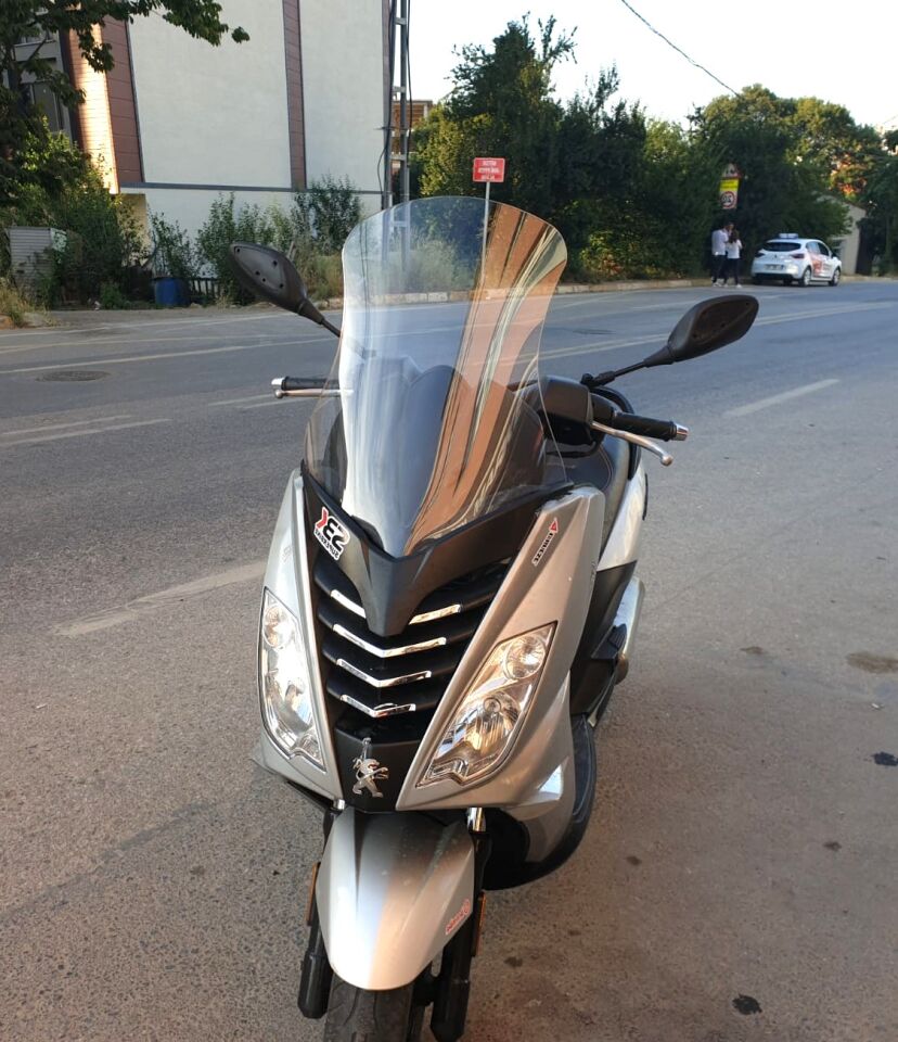 MOTOCAM Peugeot Citystar 200 Ön Cam 2017-2018 Model 56cm Şeffaf Renkli 4mm UZUN