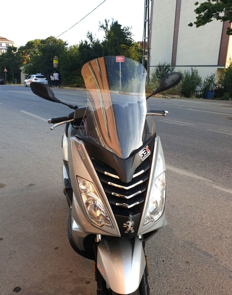 MOTOCAM Peugeot Citystar 200 Ön Cam 2017-2018 Model 56cm Şeffaf Renkli 4mm UZUN