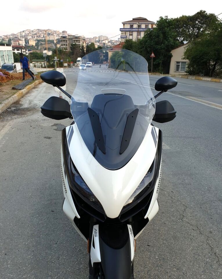 MOTOCAM Zontes 350 E Ön Cam 2022-2023 Model 70cm Şeffaf Renkli 4mm