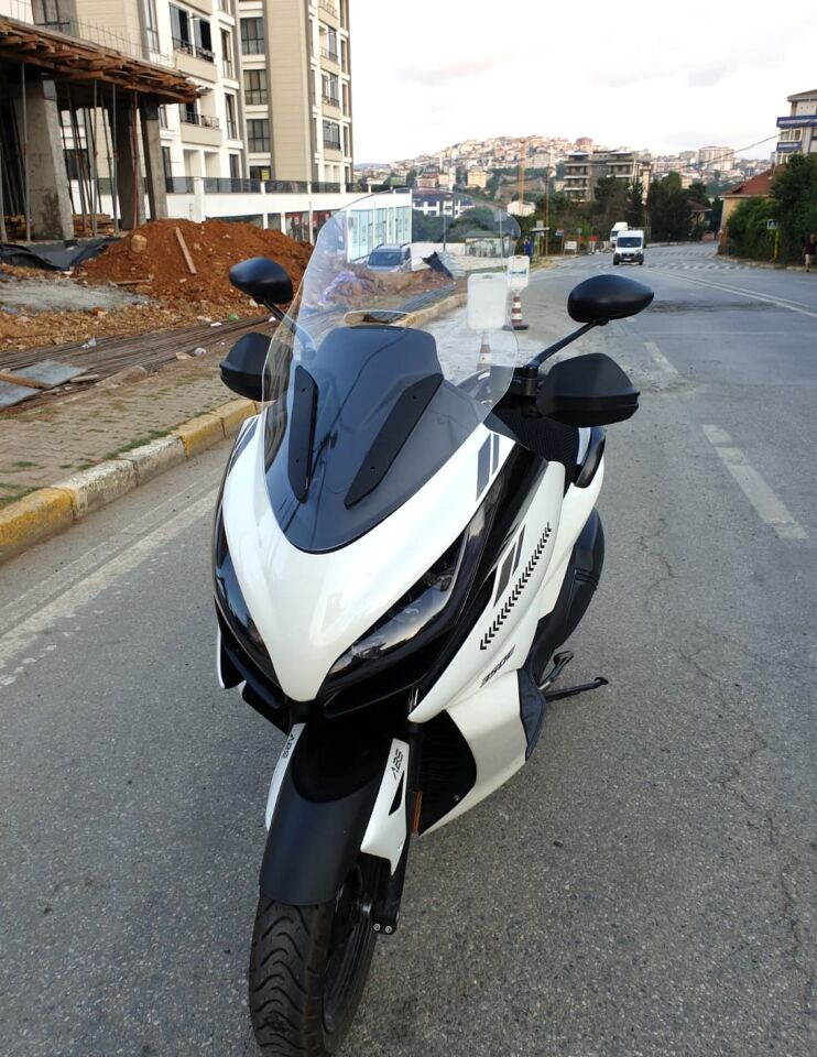 MOTOCAM Zontes 350 E Ön Cam 2022-2023 Model 70cm Şeffaf Renkli 4mm