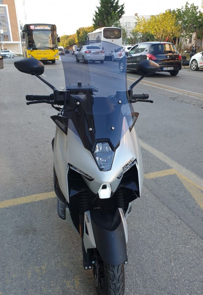 MOTOCAM Zontes ZT 125 Ön Cam 2025-2026 Model 55cm Füme Renkli 4mm