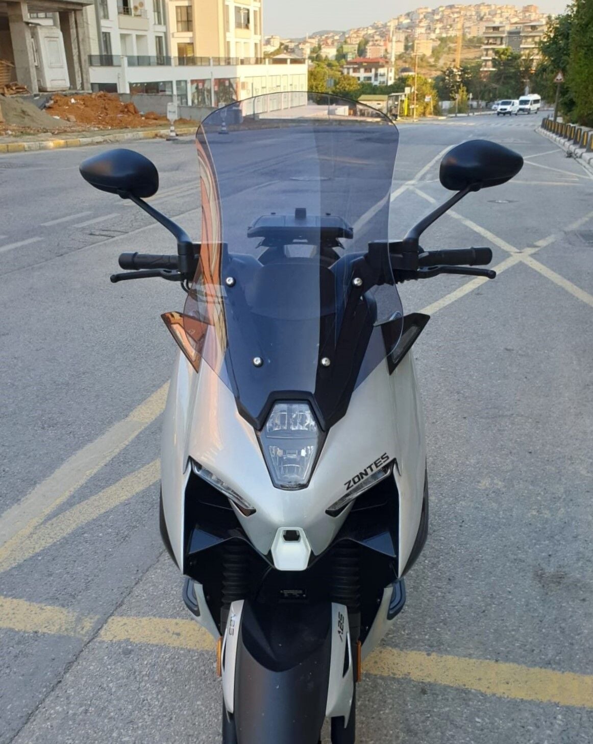 MOTOCAM Zontes ZT 125 Ön Cam 2025-2026 Model 55cm Füme Renkli 4mm