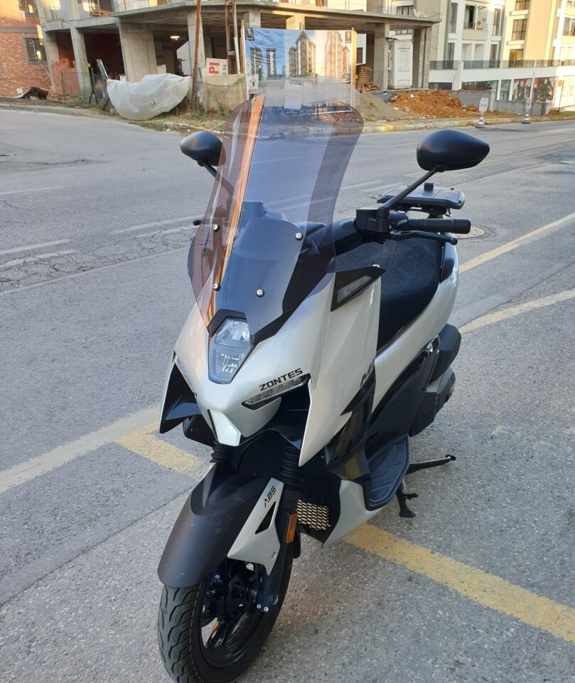 MOTOCAM Zontes ZT 125 Ön Cam 2025-2026 Model 55cm Füme Renkli 4mm