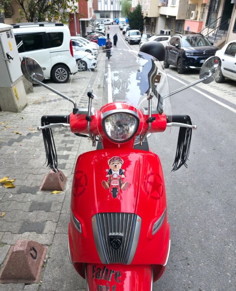 MOTOCAM Peugeot Django Ön Cam 2017-2026-2026 Model 37cm Şeffaf Renkli 4mm  APARATSIZ