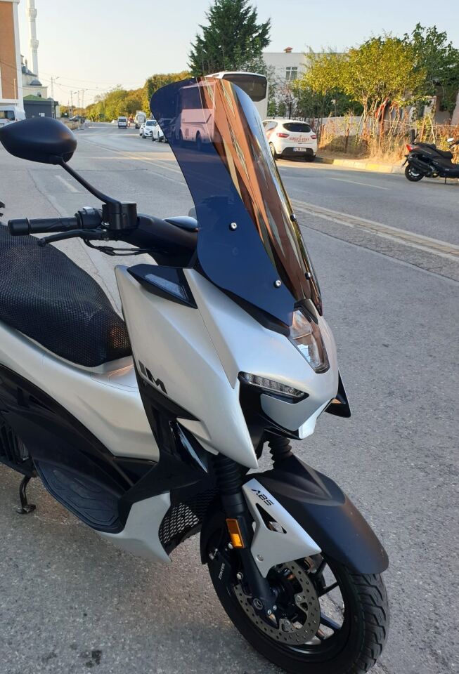 MOTOCAM Zontes ZT 125 Ön Cam 2025-2026 Model 55cm Siyah Renkli 4mm